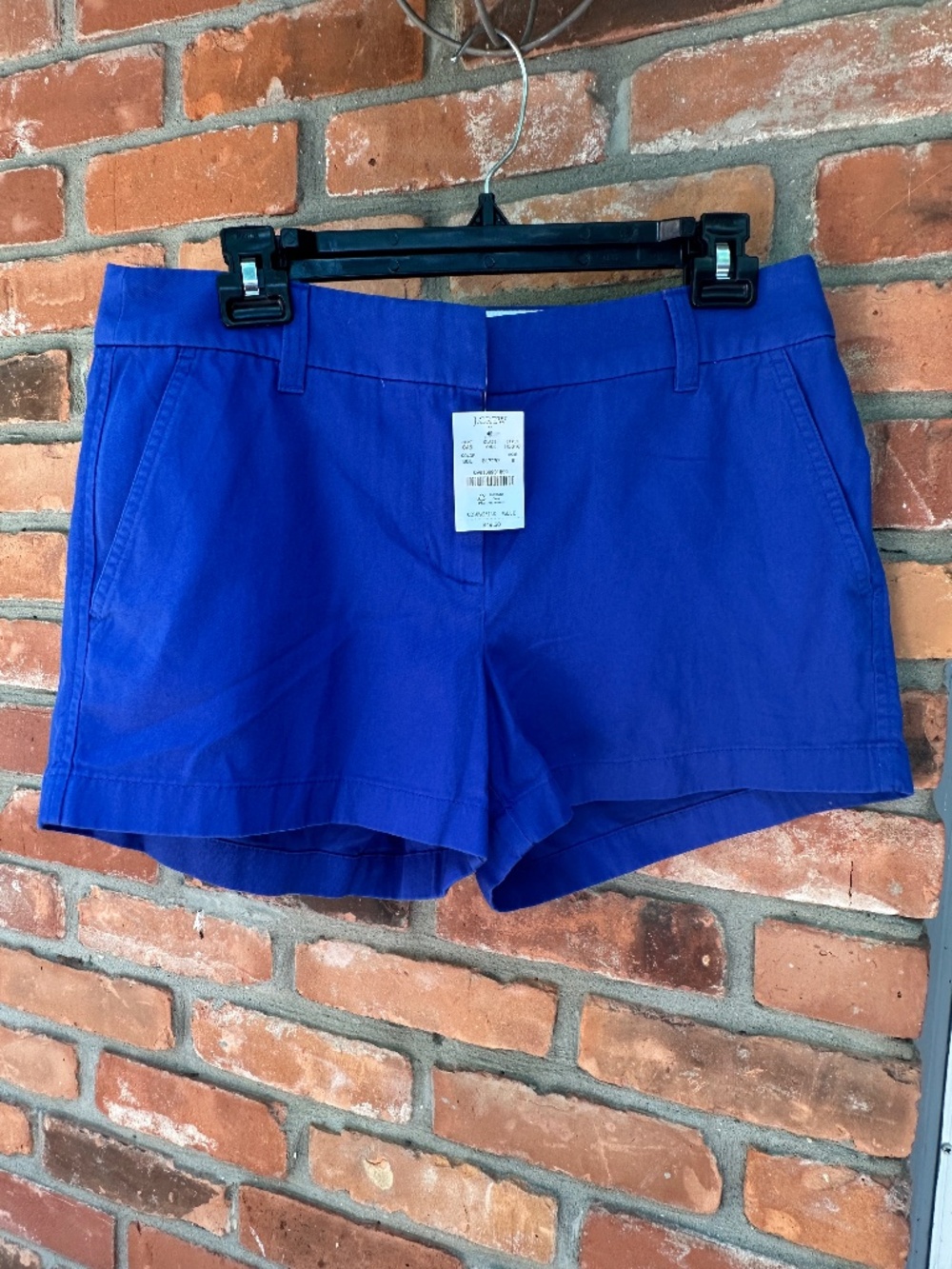 NWT J Crew Women's Royal Blue Chino Classic cotton shorts Vacation Preppy Sz 6